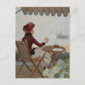 Carte Postale Café au bord de la mer | Jean Béraud (Devant)
