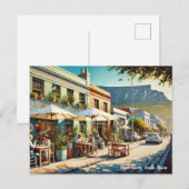 Carte Postale Café au Cap Afrique du Sud (Devant / Derrière)