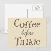 Carte Postale Café avant Talkie (Devant / Derrière)