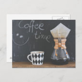 Carte Postale Café avec de la boue et du pot (Devant / Derrière)