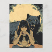 Carte Postale Café avec le loup (Devant)