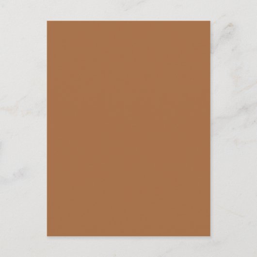 Carte Postale Café Beige Sable Foncé Caramel Brown Couleur seule (Devant)