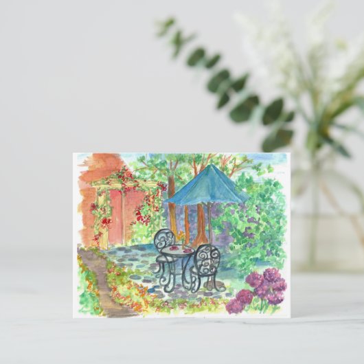 Carte Postale Café Bistro Set (Debout devant)