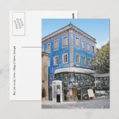 Carte Postale Café bleu au coin (Devant / Derrière)