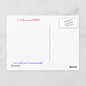 Carte Postale Café Bonaparte PARIS (Dos)