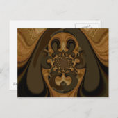 Carte Postale Café Brown Flux Kaleidoscope Art Imprimer (Devant / Derrière)