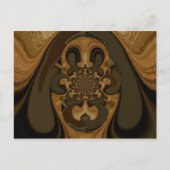 Carte Postale Café Brown Flux Kaleidoscope Art Imprimer (Devant)