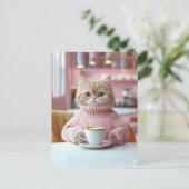 Carte Postale Café Cat Moment (Debout devant)