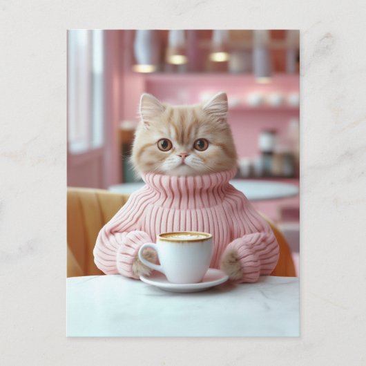 Carte Postale Café Cat Moment (Devant)
