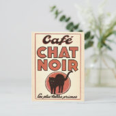 Carte Postale Café chat noir (Debout devant)