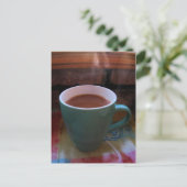 Carte postale café chaud à vapeur (Debout devant)