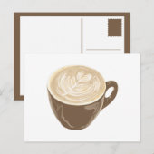 Carte Postale café coeur (Devant / Derrière)