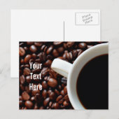 Carte Postale Café Coffee avec Café, Coffee Beans (Devant / Derrière)