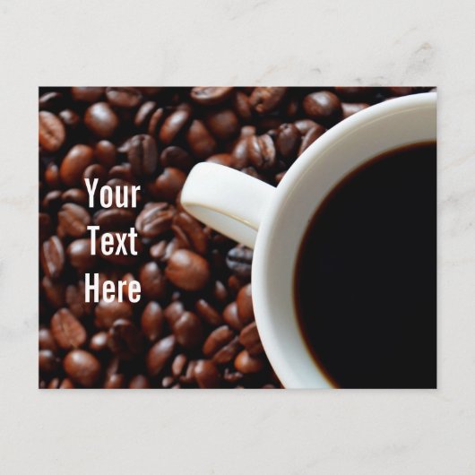 Carte Postale Café Coffee avec Café, Coffee Beans (Devant)