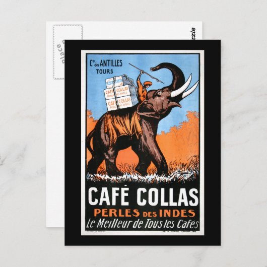 Carte Postale Café Collas (Devant / Derrière)