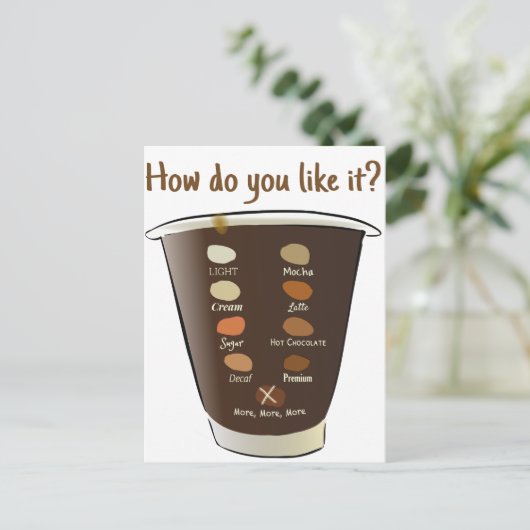 Carte Postale Café : Comment Vous L'Aimez (Debout devant)