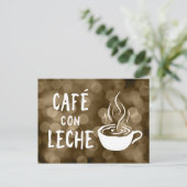 Carte Postale café con leche bokeh (Debout devant)