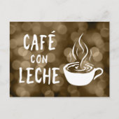 Carte Postale café con leche bokeh (Devant)