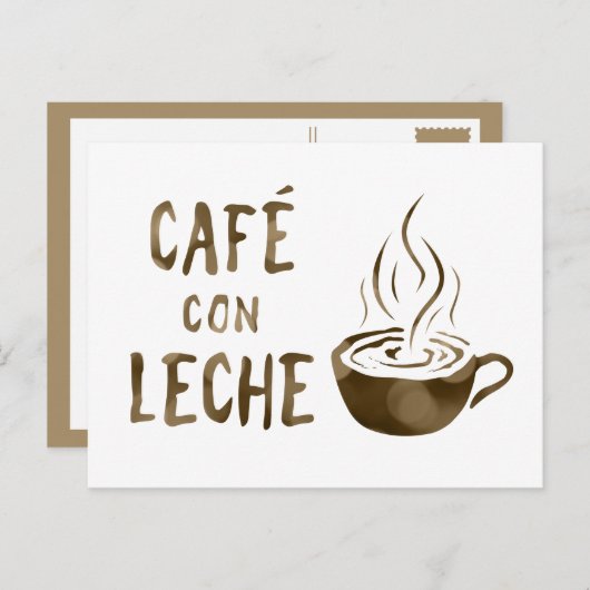 Carte Postale café con leche bokeh (Devant / Derrière)