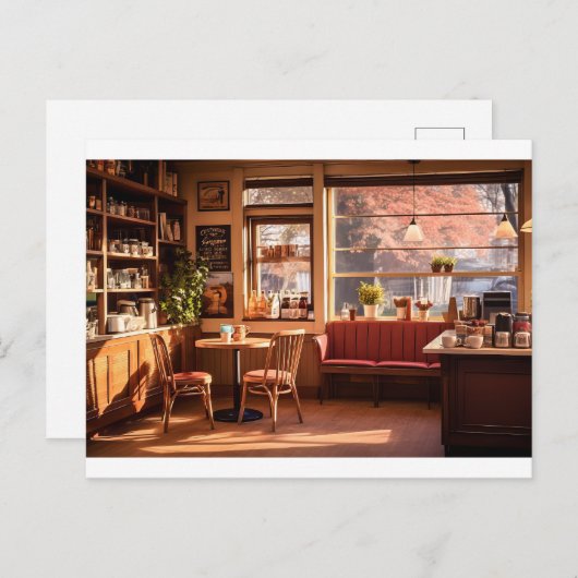 Carte Postale Café cosy (Devant / Derrière)