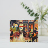 Carte Postale Café cosy à Paris (Debout devant)