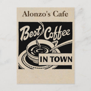 Carte Postale Café customisé - Latte