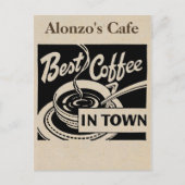 Carte Postale Café customisé - Latte (Devant)