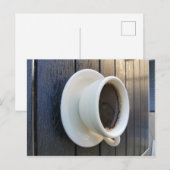 Carte Postale Café dans une tasse blanche (Devant / Derrière)