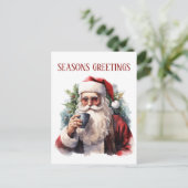 Carte Postale Café de Noël festif (Debout devant)