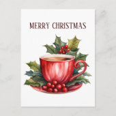 Carte Postale café de Noël festif ajouter du texte (Devant)