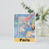 Carte Postale Café de rue à Paris (Debout devant)