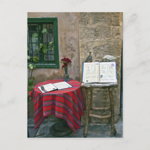Carte Postale Café de trottoir, La Canée, Crète, Grèce