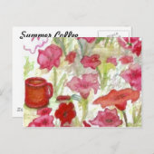 Carte Postale "Café d'été" CricketDiane Art (Devant / Derrière)