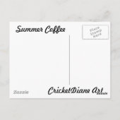 Carte Postale "Café d'été" CricketDiane Art (Dos)