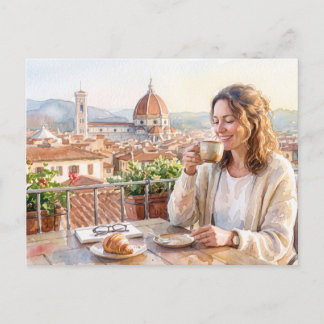 Carte Postale Café du matin à Florence