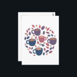 Carte Postale Café du matin Cute Pastel Coloré Personnalisé<br><div class="desc">Ajoutez votre propre texte ou modifiez les couleurs. Jetez un oeil à mon magasin pour plus de détails ou dites-moi si vous voulez quelque chose de personnalisé.</div>