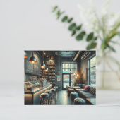 Carte Postale Café Eclectique à Rainy Seattle (Debout devant)