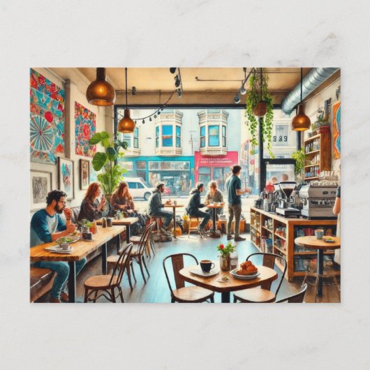 Carte Postale Café en Mug du district Mission de San Francisco (Devant)