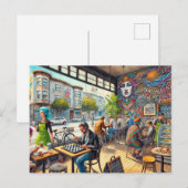 Carte Postale Café en Mug du district Mission de San Francisco (Devant / Derrière)