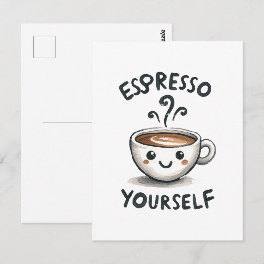 Carte Postale Café Espresso Yourself (Devant / Derrière)