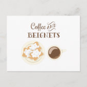 Carte Postale Café et beignets (Devant)