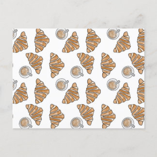 Carte Postale Café et croissants