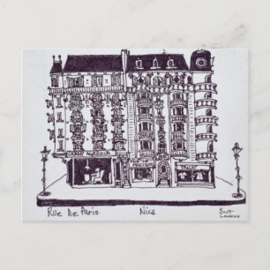 Carte Postale Café et magasins sur la rue de Paris   Vieux Nice,