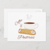 Carte Postale Café et pâtisseries (Devant / Derrière)