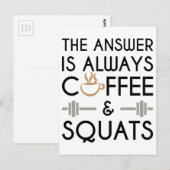 Carte Postale Café et squats 2 (Devant / Derrière)