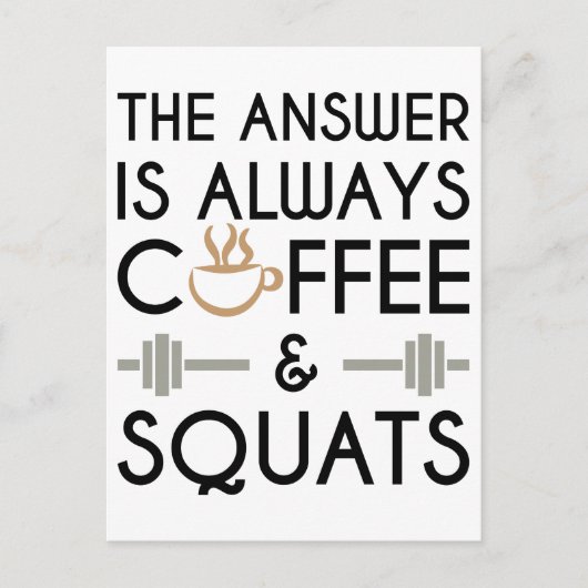 Carte Postale Café et squats 2 (Devant)