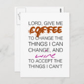 Carte Postale Café et vin (Devant / Derrière)