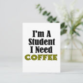 Carte Postale Café étudiant amusant (Debout devant)
