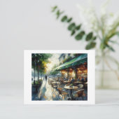 Carte Postale Café extérieur, (Debout devant)