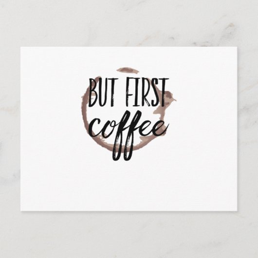 Carte Postale Café Fatigué Caféine Lever Le Matin (Devant)